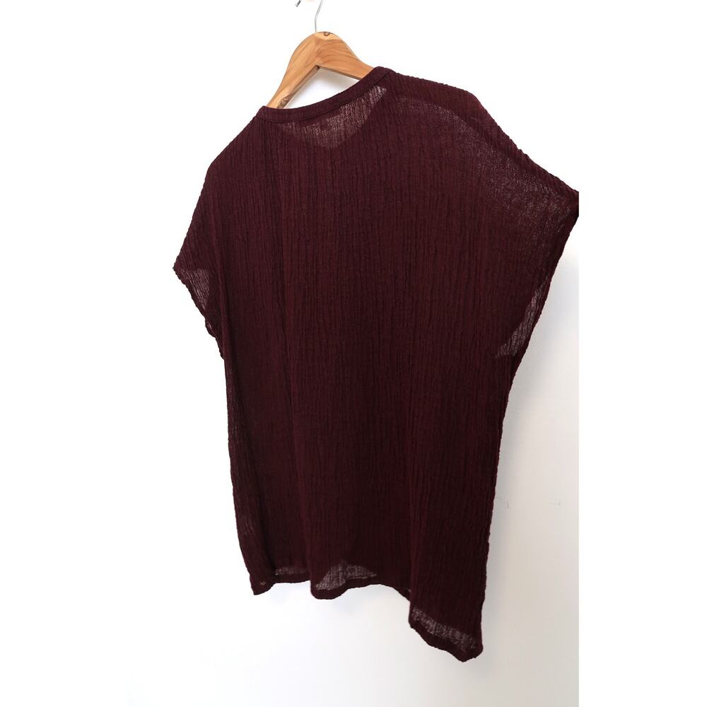 ERICA TANOV Linen Gauze Plisse Crinkle Dolman Blouse Top Garmentory 3 XL $325 - Picture 9 of 11